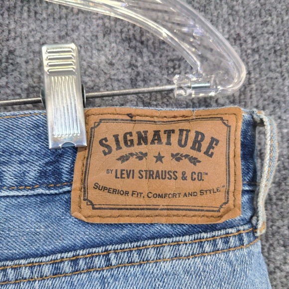 Levi's Signature Men's Regular Straight Jeans Blue Size 34x30 5-Pocket Cotton - Picture 10 of 14